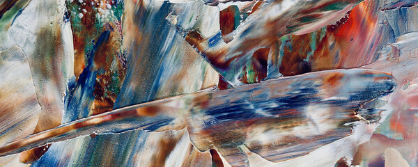 Color texture. Hand drawn oil painting on canvas. Abstract art background. Modern, contemporary art. Colorful canvas. Wall decor background	
