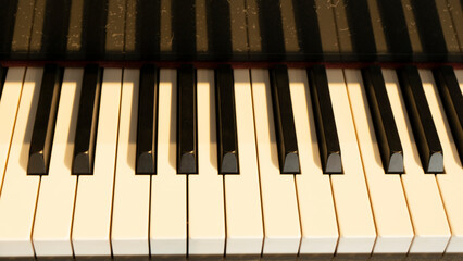 Fototapeta na wymiar view of a piano and its keys