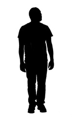 full portrait of a latin man on  white  background