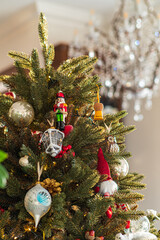Christmas tree with vintage toys