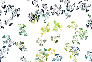 Light Blue, Green vector pattern with random forms.