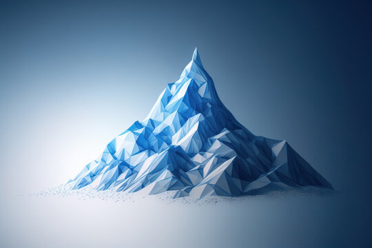 Blue mountain shape ,ai generated image