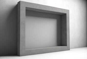 Full concrete wall frame in gray. Generative AI