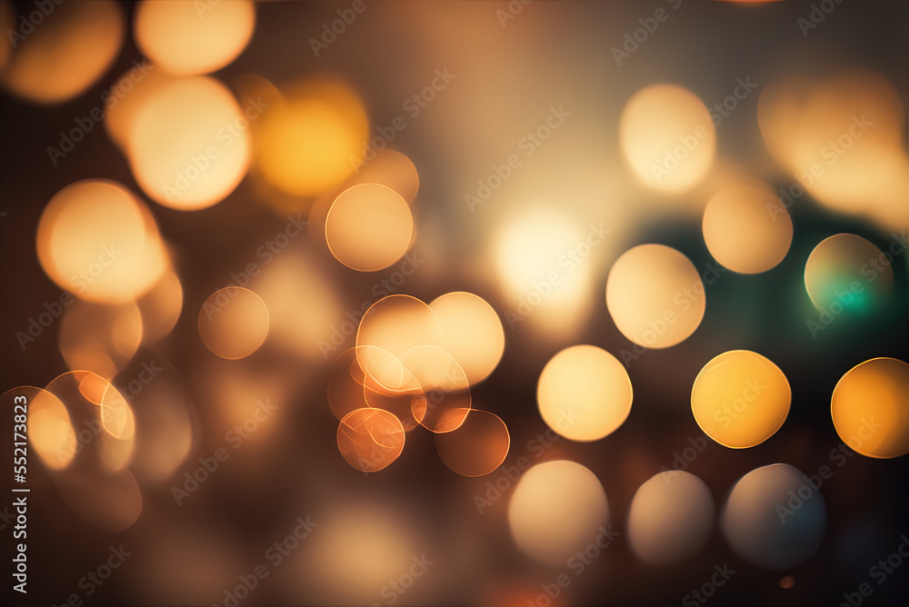 Poster calming bokeh of christmas lights for your mobile device. generative ai