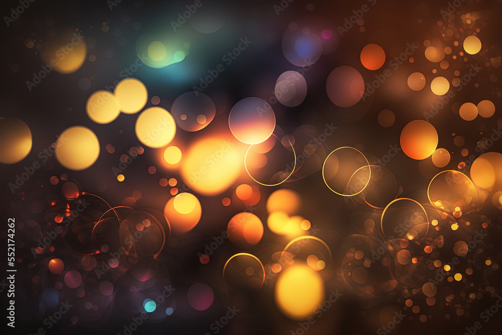 Poster lights in the backdrop (bokeh) generative ai