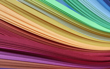 Gradient color strip wave paper. Abstract texture copy space background.