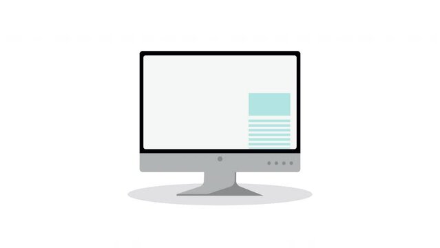 desktop computer device tech animation