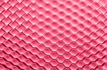 3D Honeycomb Mosaic Background. geometric mesh cell structure. Abstract background with hexagon grid.