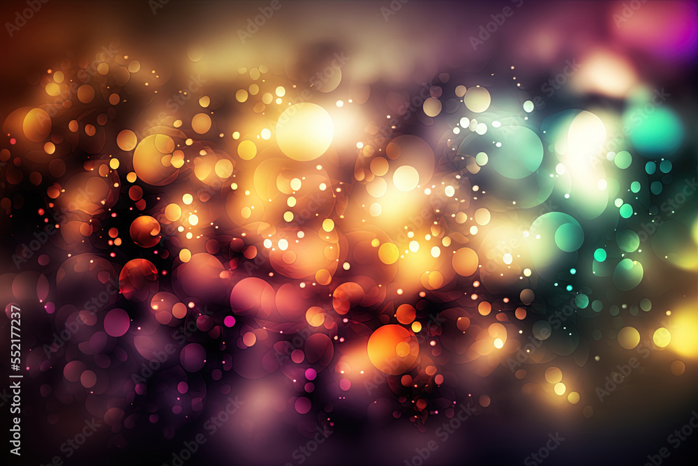 Poster light and glimmering blurred in the backdrop generative ai