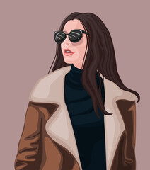 fashion model in sunglasses
