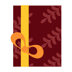 Top view of an isolated christmas present Vector