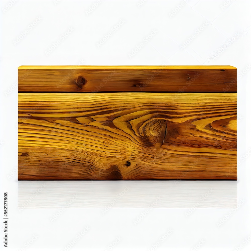 Poster a wooden box with a white background and a white background with a white background and a wooden box