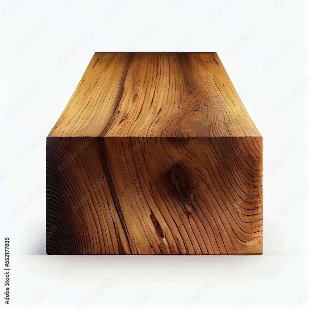 Poster a wooden structure with a white background and a white background behind it. generative ai