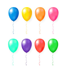 Template of colored paper balloons for design