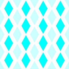 Seamless geometric repeating pattern of contrasting blue rhombus