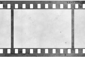 Clean and simple retro style 35mm film negative. PNG illustration with transparent background and...