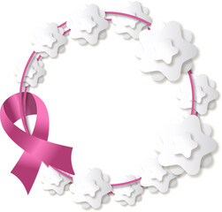 Breast cancer illustration, world cancer day celebration