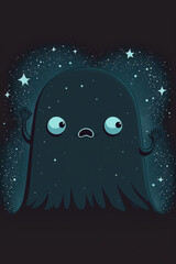 Fototapeta premium Cute nightmare cartoon character illustration