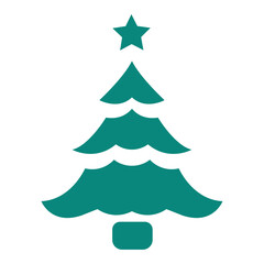 Isolated colored christmas tree icon Sketch style Vector