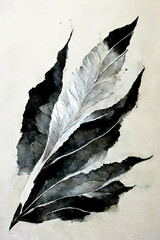 Digital golden/dark red/blue//silver/black glamorous feather/leaves printable hanging wall decor