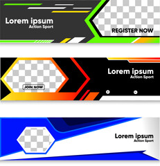 Racing sticker and banner designs