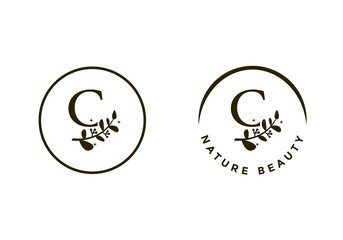 letter C logo, suitable for the company's initial symbol.