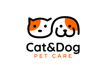 Cat and dog logo for the business symbol.