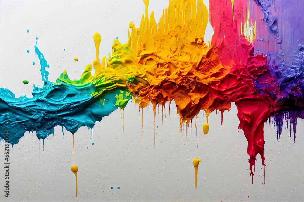 Poster bright artistic splashes. abstract painting color texture. modern futuristic pattern. multicolor dyn
