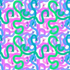 Cartoon toys animals seamless fluffy bears pattern for wrapping paper and fabrics and kids clothes print