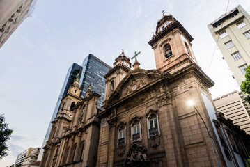 Fototapeta na wymiar Our Lady Of Mount Carmel Church Is An Old Cathedral of Rio de Janeiro City, Brazil