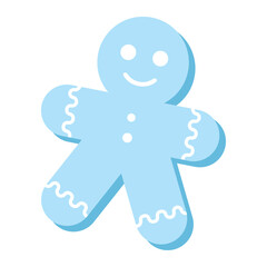 Isolated colored gingerbread cookie sketch icon Vector