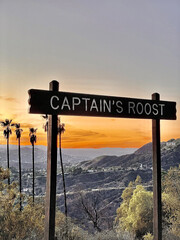 California Los Angeles Hollywood Hills City Ocean Sunset View