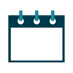 Isolated empty calendar icon Flat design Vector