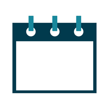 Isolated Empty Calendar Icon Flat Design Vector