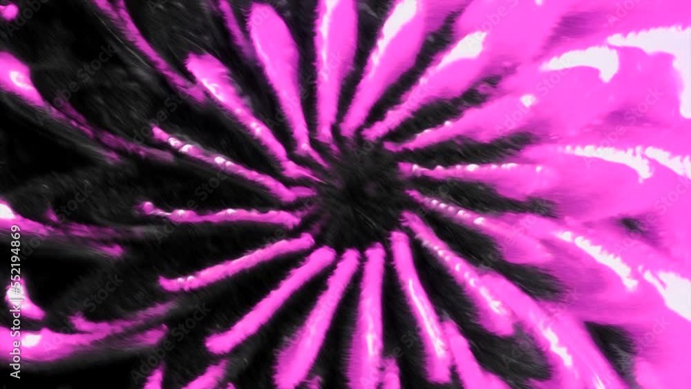 Poster abstract 3d pattern in floral form. motion. floral pattern with moving hole in center. lines of 3d f