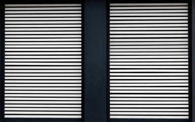 black and white window