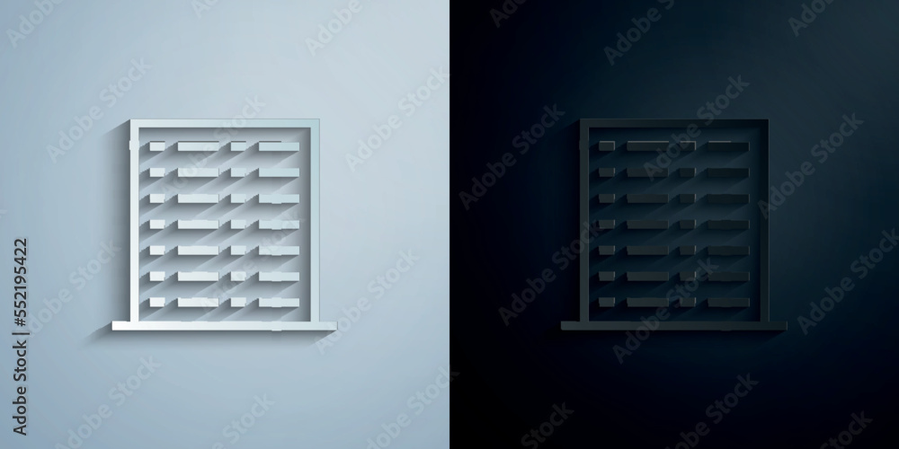 Poster building paper icon with shadow vector illustration