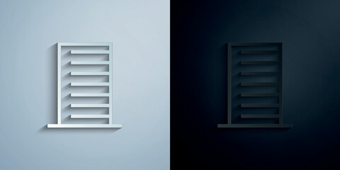 Building paper icon with shadow vector illustration