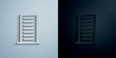 Building paper icon with shadow vector illustration