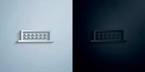 Building paper icon with shadow vector illustration