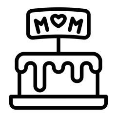 cake line icon
