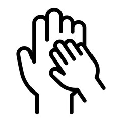 Obraz premium hand line icon