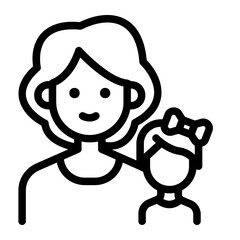 mother line icon