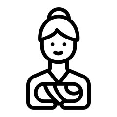 mother line icon