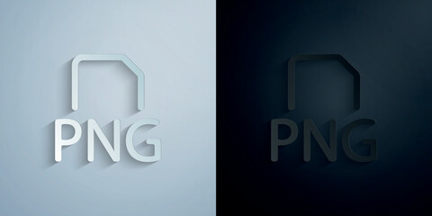 Png file paper icon with shadow vector illustration