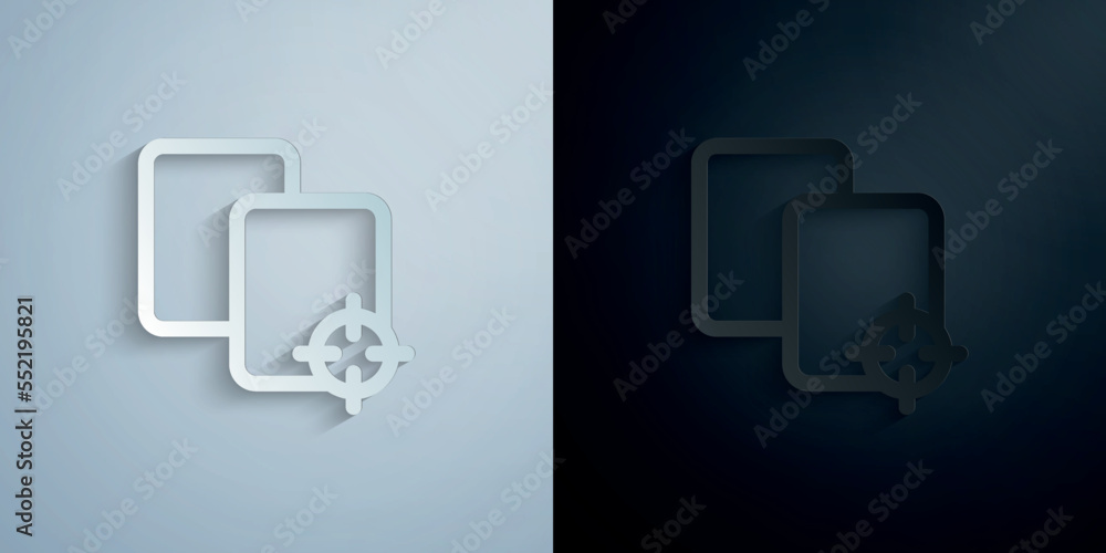 Poster choose folder document paper icon with shadow vector illustration