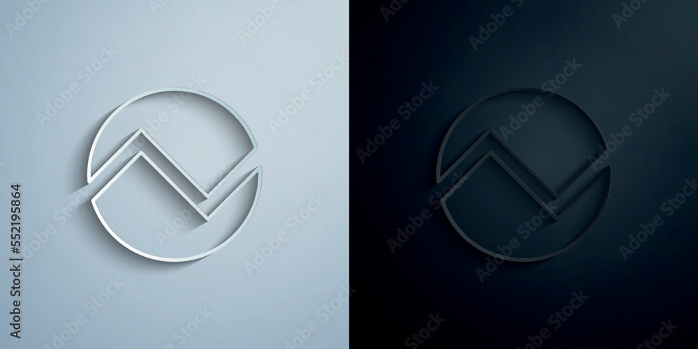 Poster database paper icon with shadow vector illustration