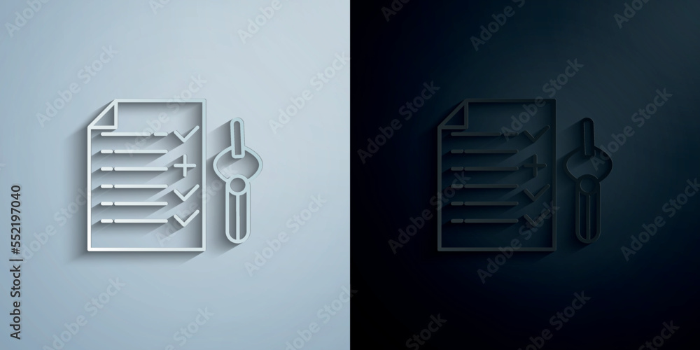 Aufkleber smart robot artificial intelligence concept line paper icon with shadow vector illustration
