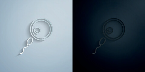 Japan first lieutenant military ranks and insignia glyph paper icon with shadow vector illustration