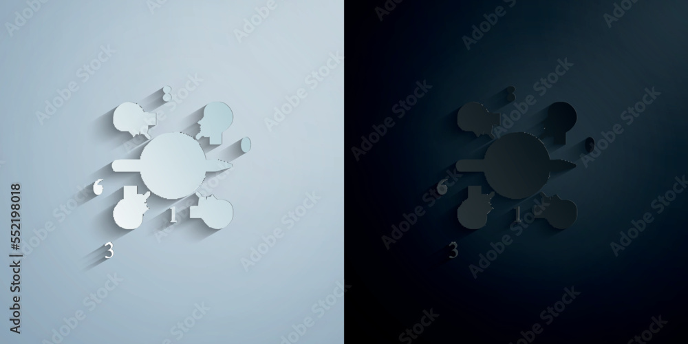 Poster connect network colored paper icon with shadow vector illustration